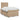 Pat box spring cu saltea, cappuccino, 120x190cm piele ecologică