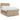 Pat box spring cu saltea, cappuccino, 140x190cm piele ecologică