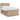 Pat box spring cu saltea, cappuccino, 140x200cm piele ecologică