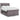 Pat box spring cu saltea, gri, 160x200 cm, piele ecologică