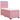 Pat box spring cu saltea, roz, 80x200 cm, catifea