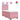 Pat box spring cu saltea, roz, 80x200 cm, catifea