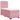 Pat box spring cu saltea, roz, 80x200 cm, catifea