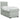 Pat continental cu saltea, gri deschis, 80x200 cm, catifea