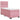 Pat box spring cu saltea, roz, 80x200 cm, catifea