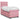Pat box spring cu saltea, roz, 80x200 cm, catifea
