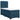 Pat box spring cu saltea, albastru, 90x190 cm, catifea