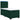 Pat box spring cu saltea, verde închis, 90x190 cm, catifea