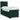 Pat box spring cu saltea, verde închis, 90x190 cm, catifea