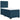 Pat box spring cu saltea, albastru, 90x190 cm, catifea