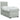 Pat box spring cu saltea, gri deschis, 90x190 cm, catifea