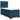 Pat box spring cu saltea, albastru, 90x190 cm, catifea