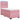 Pat box spring cu saltea, roz, 90x190 cm, catifea