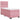 Pat box spring cu saltea, roz, 90x190 cm, catifea