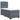 Pat box spring cu saltea, gri închis, 90x190 cm, catifea