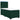 Pat box spring cu saltea, verde închis, 90x190 cm, catifea