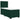 Pat box spring cu saltea, verde închis, 90x190 cm, catifea
