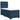 Pat box spring cu saltea, albastru, 90x190 cm, catifea