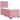 Pat box spring cu saltea, roz, 90x190 cm, catifea