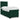 Pat box spring cu saltea, verde închis, 90x200 cm, catifea