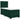 Pat box spring cu saltea, verde închis, 90x200 cm, catifea