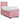 Pat box spring cu saltea, roz, 90x200 cm, catifea