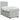 Pat box spring cu saltea, gri deschis, 100x200 cm, catifea
