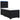 Pat box spring cu saltea, negru, 100x200 cm, catifea