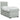 Pat box spring cu saltea, gri deschis, 100x200 cm, catifea