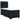 Pat box spring cu saltea, negru, 100x200 cm, catifea