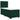 Pat box spring cu saltea, verde închis, 100x200 cm, catifea