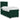 Pat box spring cu saltea, verde închis, 100x200 cm, catifea
