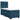 Pat box spring cu saltea, albastru, 100x200 cm, catifea
