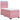 Pat box spring cu saltea, roz, 100x200 cm, catifea