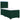 Pat box spring cu saltea, verde închis, 100x200 cm, catifea
