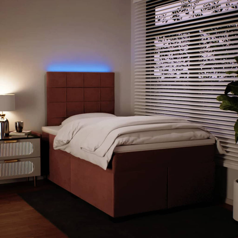 Pat box spring cu saltea, negru, 120x190 cm, catifea
