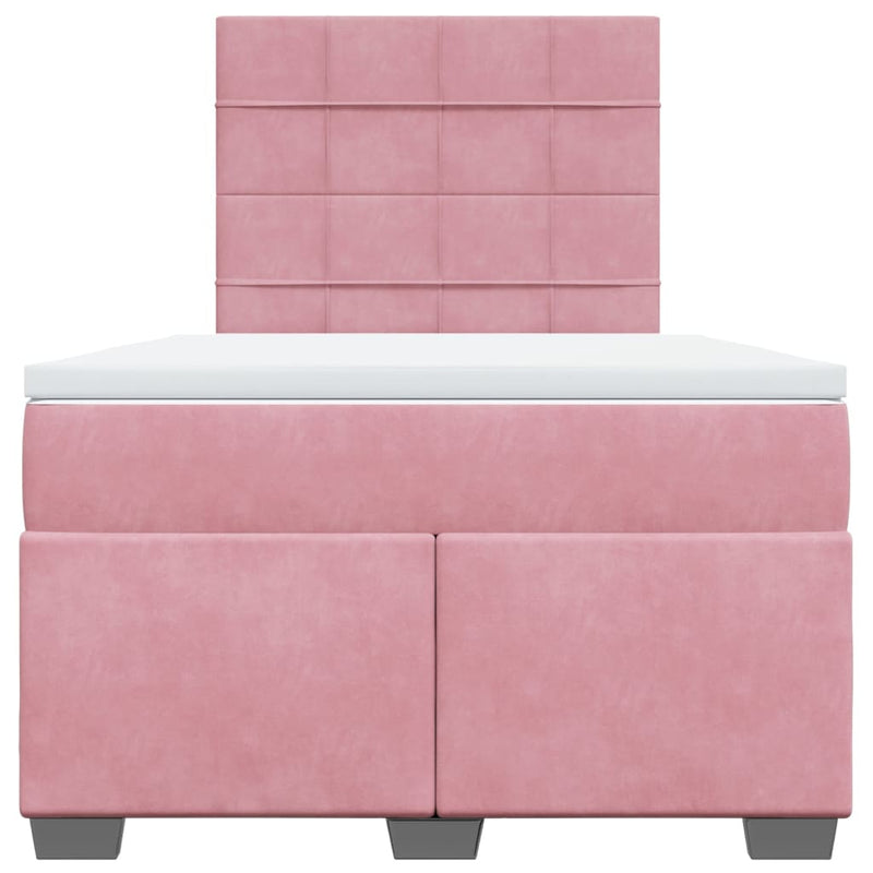 Pat box spring cu saltea, negru, 120x190 cm, catifea