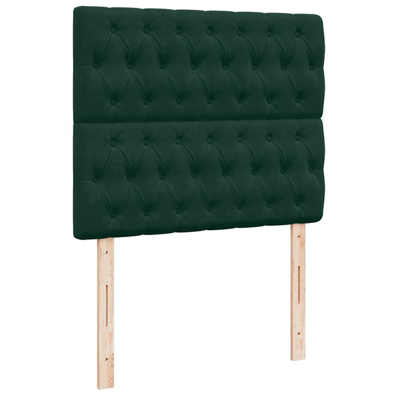 Pat box spring cu saltea, verde închis, 120x200 cm, catifea