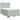 Pat box spring cu saltea, gri deschis, 140x190 cm, catifea