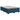 Pat box spring cu saltea, albastru, 140x190 cm, catifea