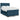 Pat box spring cu saltea, albastru, 140x190 cm, catifea