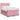 Pat box spring cu saltea, roz, 140x190 cm, catifea