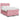 Pat box spring cu saltea, roz, 140x190 cm, catifea