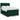 Pat box spring cu saltea, verde închis, 140x200 cm, catifea
