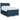 Pat box spring cu saltea, albastru, 140x200 cm, catifea