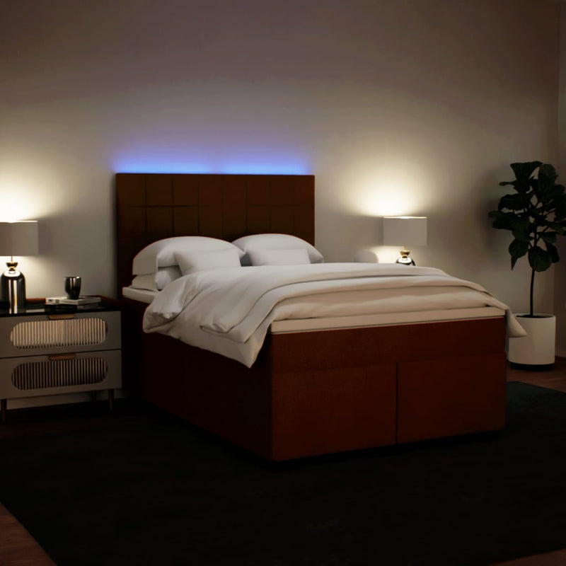 Pat box spring cu saltea, roz, 140x200 cm, catifea