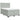 Pat box spring cu saltea, gri deschis, 140x200 cm, catifea