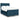 Pat box spring cu saltea, albastru, 140x200 cm, catifea