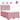 Pat box spring cu saltea, roz, 140x200 cm, catifea
