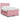 Pat box spring cu saltea, roz, 160x200 cm, catifea